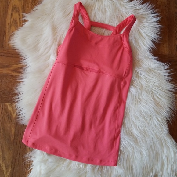 Athleta Tops - Beautiful coral built in bra tank
